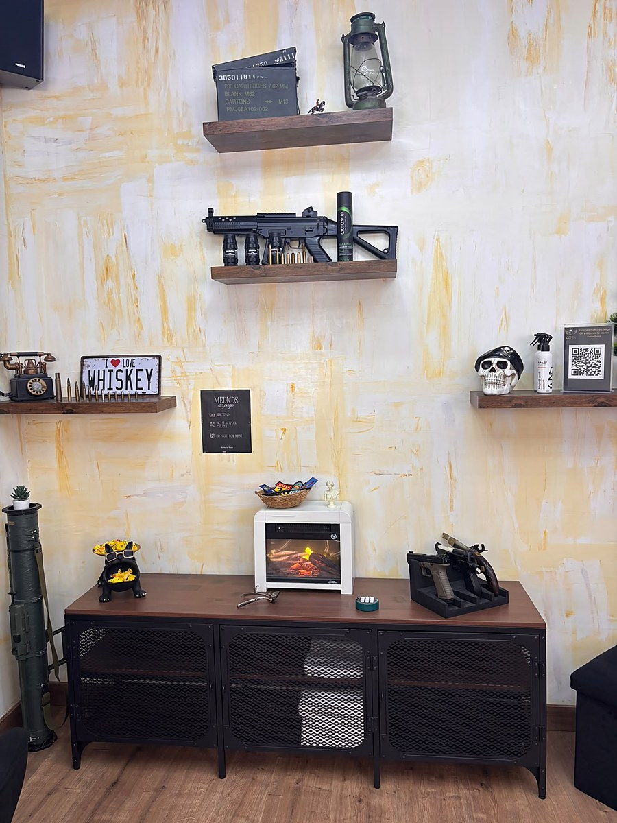 Rincón decorado de Barbería Nieto