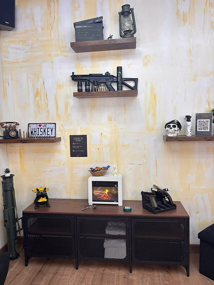 Rincón decorado de Barbería Nieto